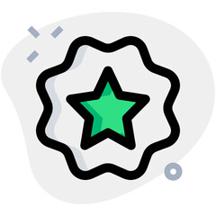 Star colour icon symbol vector image. Illustration of rating quality and review winner customer graphic design image