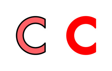 Copyright icon set illustration. copyright sign and symbol