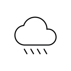 rain cloud weather icon vector