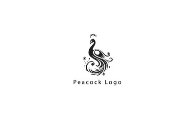 Peacock fly luxury vector logo design