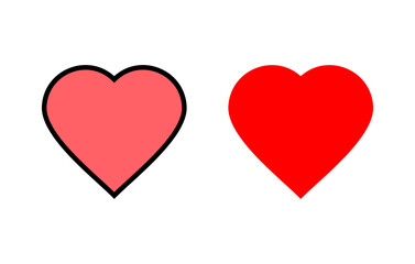 Love icon set illustration. Heart sign and symbol. Like icon vector.