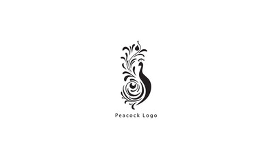 Obraz premium Peacock fly luxury vector logo design