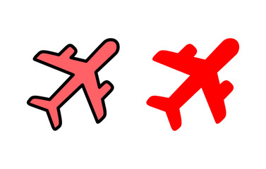 Obraz premium Plane icon set illustration. Airplane sign and symbol. Flight transport symbol. Travel sign. aeroplane