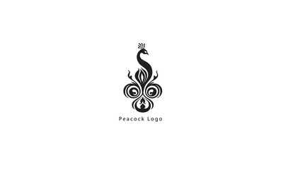 Peacock fly luxury vector logo design