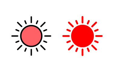 Sun icon set illustration. Brightness sign and symbol.