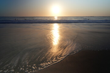 Fototapeta premium Sunset at the beach, Bondi Beach, Sydney Australia 