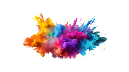 Fototapeta na wymiar colorful ink splashes on white