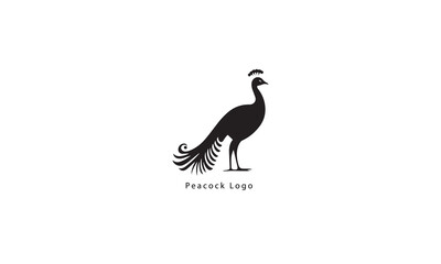 Peacock fly vector logo design