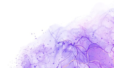 Fototapeta premium Purple Watercolor Brush Alcohol Ink Graphic Wallpaper