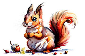 A cute squirrel character.
Generative AI