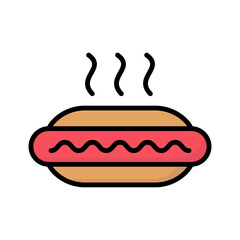 hot dog icon cartoon style