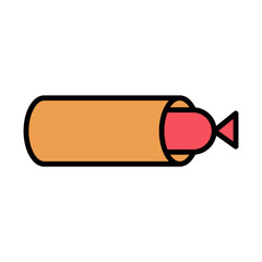 hot dog icon cartoon style