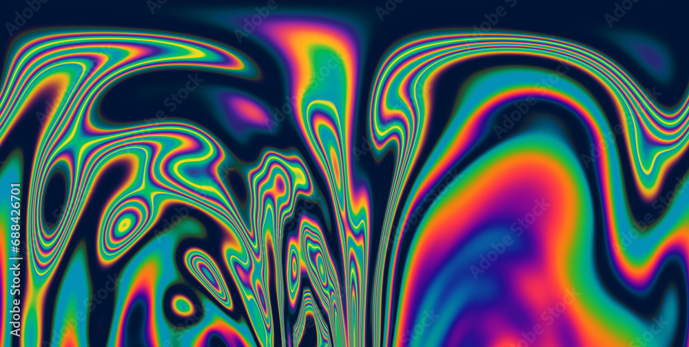 Poster 
A vivid and mesmerizing scene filled with neon-toned glitched patterns, elevated by an enchanting polarization effect, creating a vibrant and trippy backdrop.