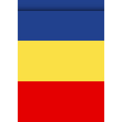 Obraz premium Chad flag or pennant isolated on white background. Pennant flag icon.