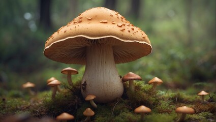 mushrooms in the forest