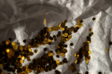 glitter on a light surface