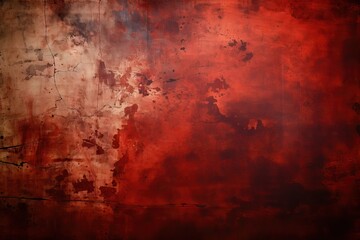 texture background grunge red black vignette shadow shaded intense blood bloody horror terror abstract wallpaper cover art artwork splashing grated textured painting - obrazy, fototapety, plakaty