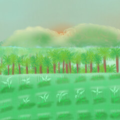 landscape with grass