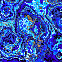 Abstract Marble texture. Fractal digital Art Background. High Resolution. Dark blue marble texture with gold veins. Can be used for background or wallpaper