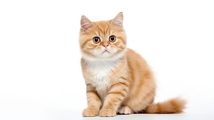 Cute Curious Cat Adorable Domestic Feline Sitting