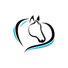 Obraz premium Creative Silhouette of a mythical creature of pegasus on a white background. Horse logo design with wings on hind legs. vector template 