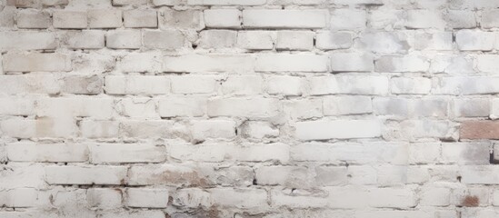 Whitewashed, weathered wall with brick texture.