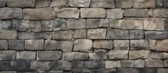 Fototapeta premium Weathered cobblestone wall with a cracker line texture.