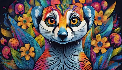 Meerkat Bright Colorful And Vibrant