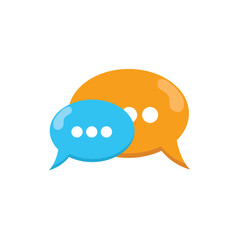 speech bubble concept illustration, vector illustration in flat style