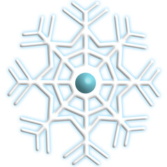 snowflake on white background
