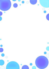 bubbles frame, A4 bubble Frame for work, blue bubbles frame