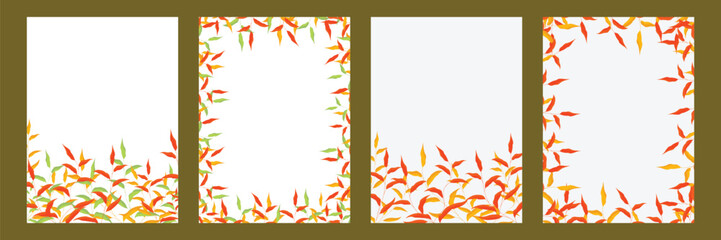 Trendy abstract floral art templates set. Suitable for social media posts, mobile apps, banner design and web ads. Vector fashion background.