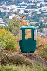 Cable car cabins in the air