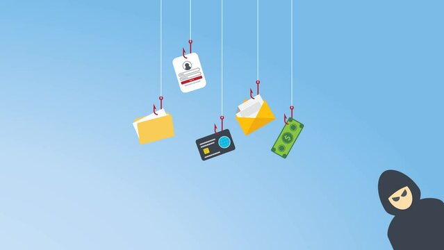 Hackers and cybercriminals phishing, identity theft, user login, password, documents, email and credit card. Hacking and web security. Internet phishing concept. 