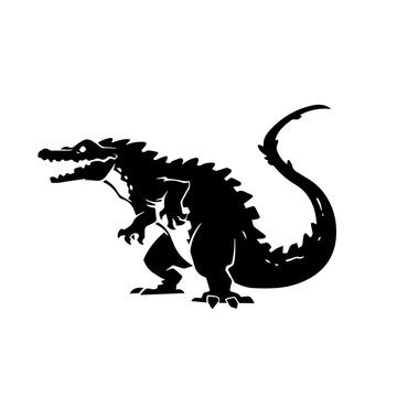 alligator Logo Monochrome Design Style