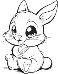 cartoon rabbit coloring page