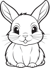 cute coloring page rabbit