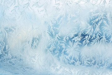 Fototapeta na wymiar Frosted seasonal nature cold abstract textured winter ice frosty pattern window