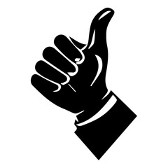 hand vector silhouette illustration black color