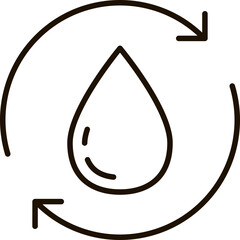 wastewater treatment line icon symbol illustration