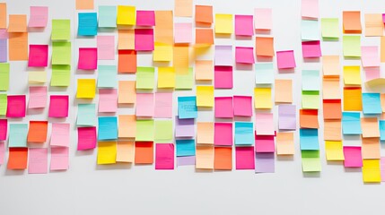 sticky notes stuck pattern less on the wall