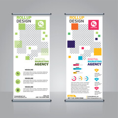 Roll up standee banner design template