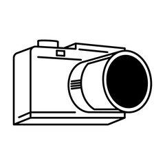 Photo camera vector icon. Icon pocket digital camera. Camera Icon in trendy flat style isolated on grey background. Camera symbol for your web site design, logo, app, UI. Vector illustration