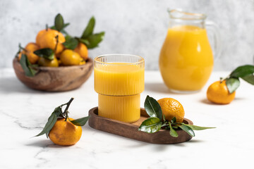 freshly squeezed refreshing orange juice