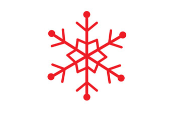 red christmas snowflake