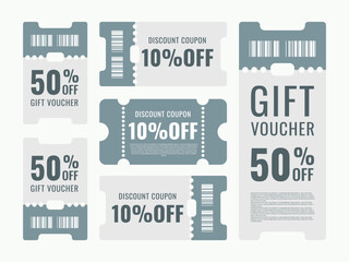 Coupon Discount template, Shopping marketing and best promotion retail price vector illustration, Blue
