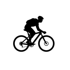 Obraz na płótnie Canvas Cycling Logo Monochrome Design Style