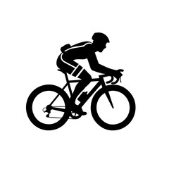 Fototapeta na wymiar Cycling Logo Monochrome Design Style