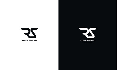 RS letter logo, vector graphic design - obrazy, fototapety, plakaty