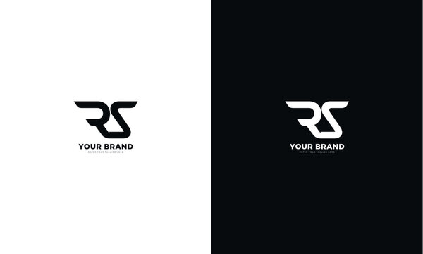 RS letter logo, vector graphic design